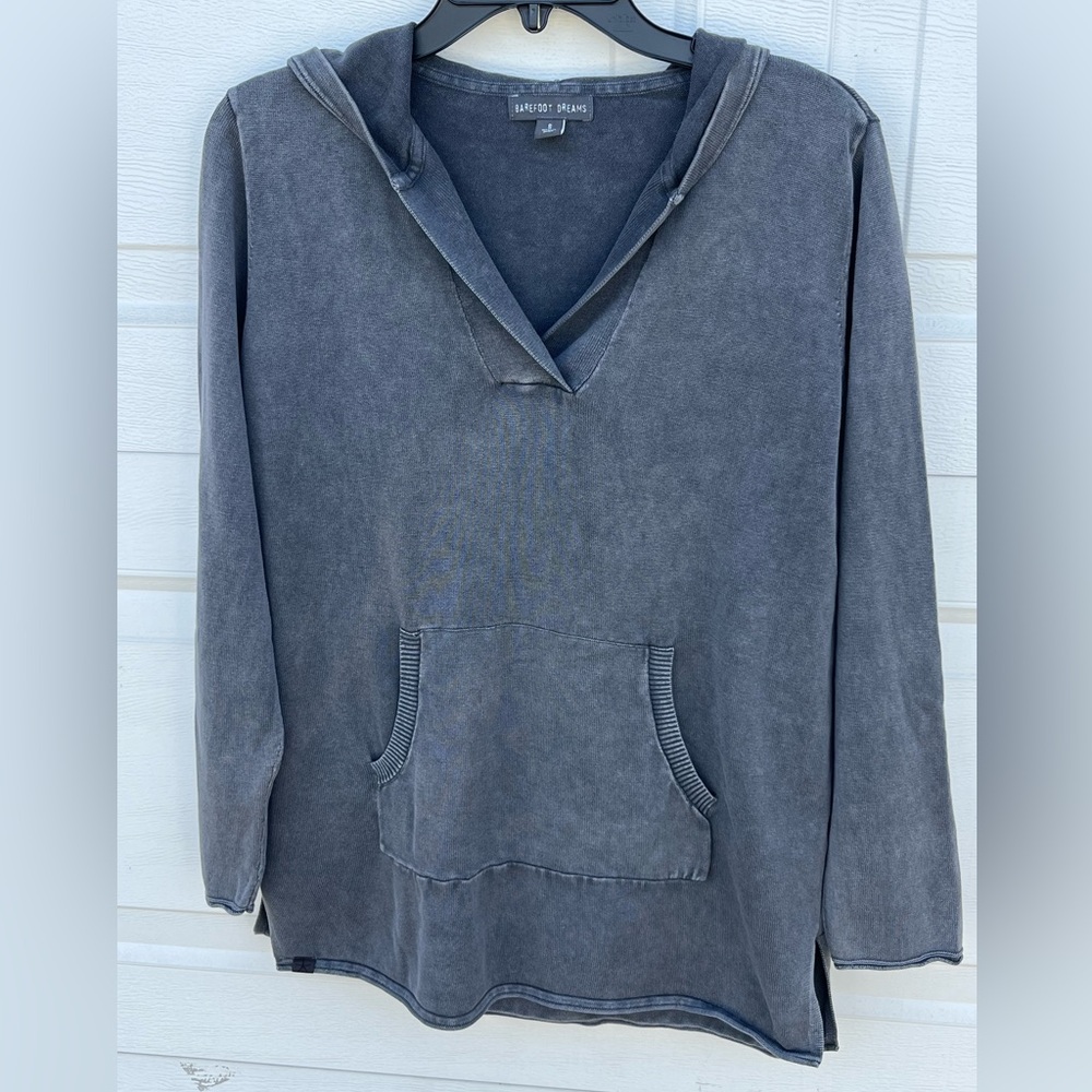 Women's Barefoot dream grey  hooded sweater long sleeves small